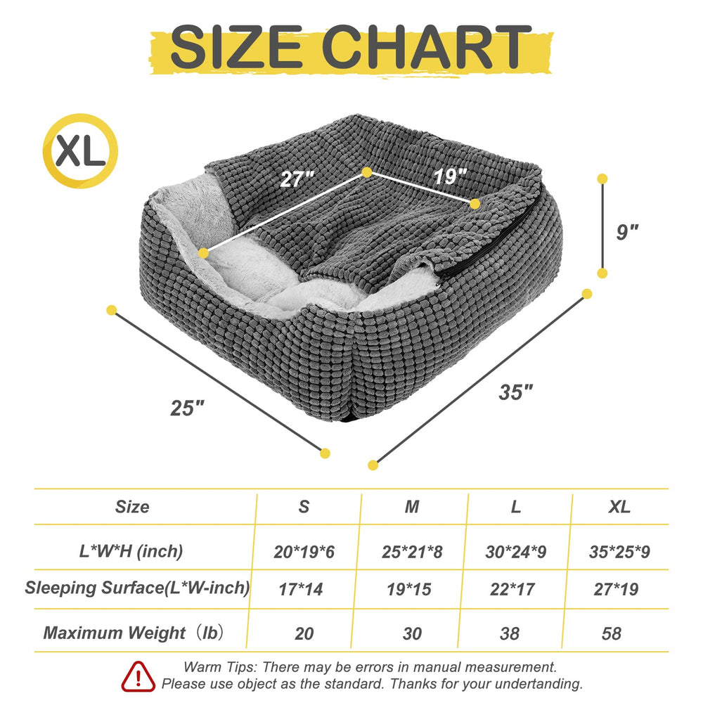 GASUR raised rim support helps pets rest their head comfortably.