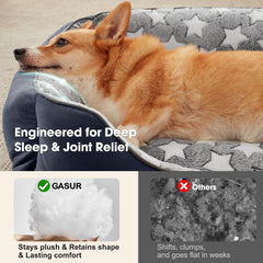 GASUR bed interior with lamb fleece for extra warmth.