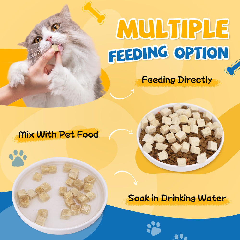 GazeUpon Chicken Treats food toppers crumble over meals to entice picky eaters