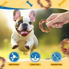 Gazeupon dog chews for large breed, rawhide-free safer alternative for vigorous chewers.