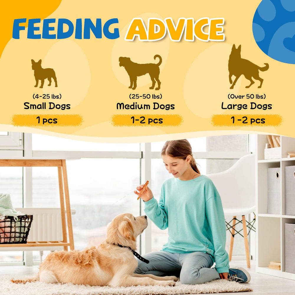Gazeupon dog dental treats chew-stick pictured as a playful training reward.