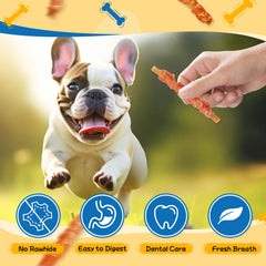 Gazeupon dog dental treats stick resting in a bowl highlights natural ingredients.