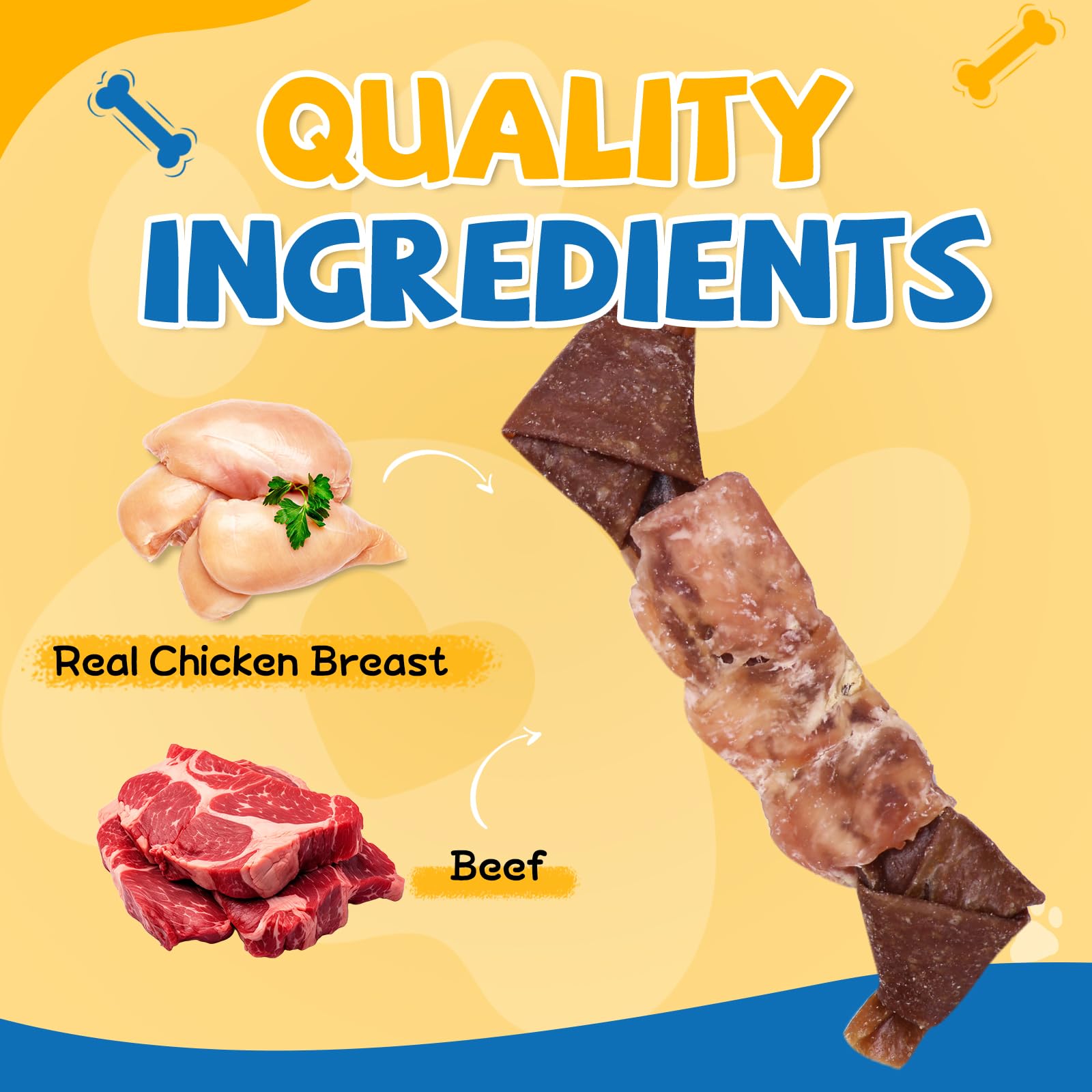 Gazeupon dog treat rawhide-free chew shown in packaging