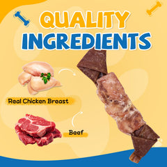 Gazeupon dog treat rawhide-free chew shown in packaging
