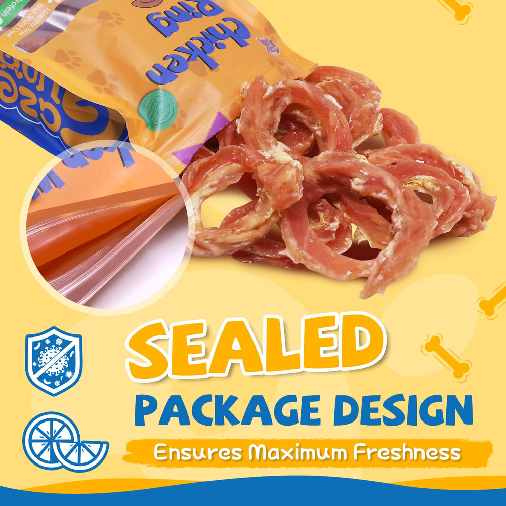 gazeupon dog treats chicken jerky rings training reward use case