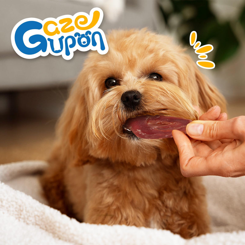 Gazeupon duck jerky rings ideal training reward during walks