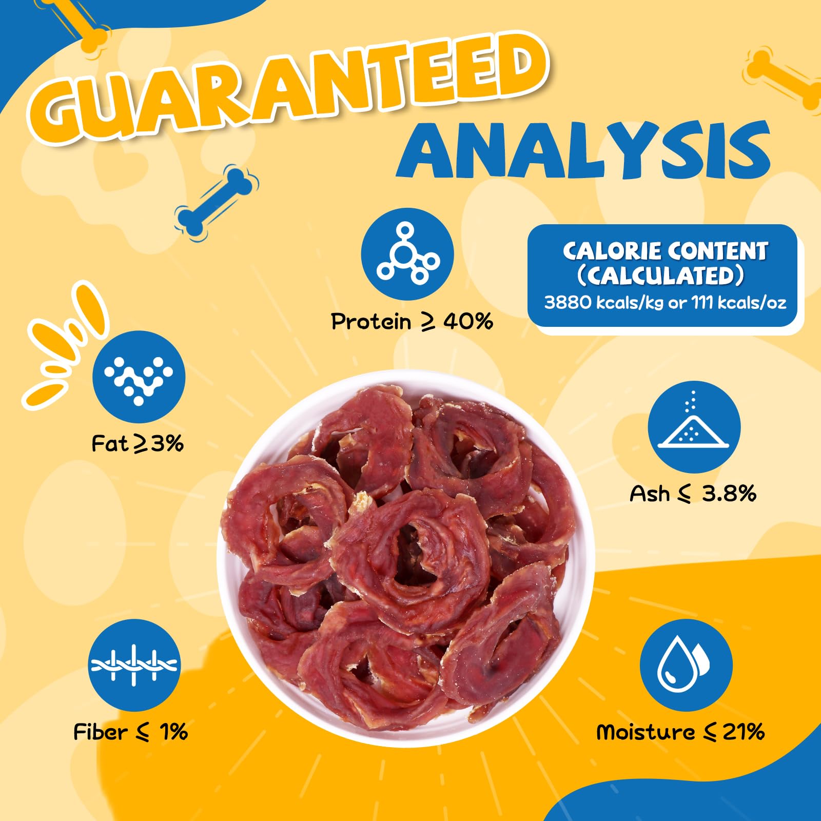 Gazeupon duck jerky rings treat time scene with a dog enjoying a ring