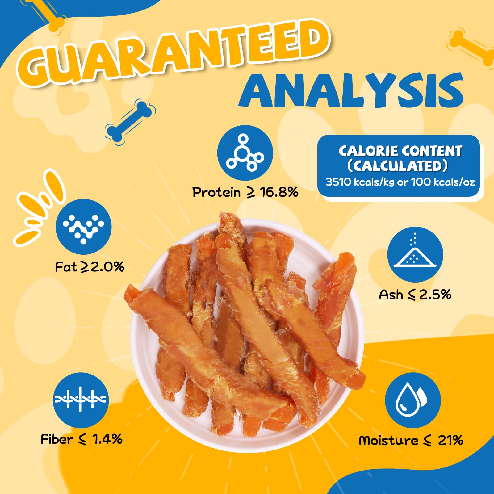 Gazeupon dog treats low-fat chicken breast feature, aiding weight-conscious canines.