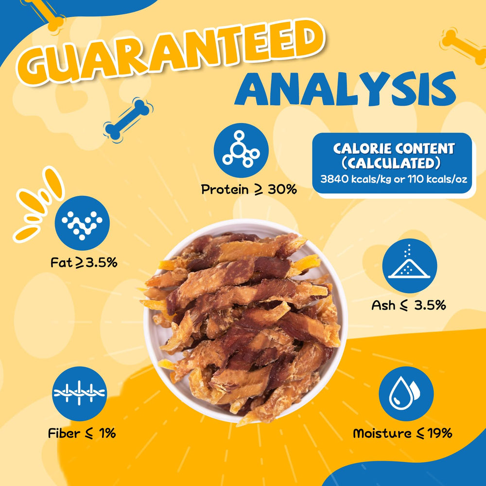 GazeUpon texture close-up reveals chewy sweet potato strips for satisfying bites.