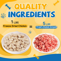 GazeUpon Freeze Dried Chicken Treats packaging highlights single ingredient quality