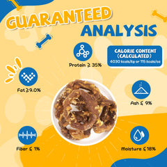 Gazeupon meat ring protein-packed chew fosters active play and exercise recovery.