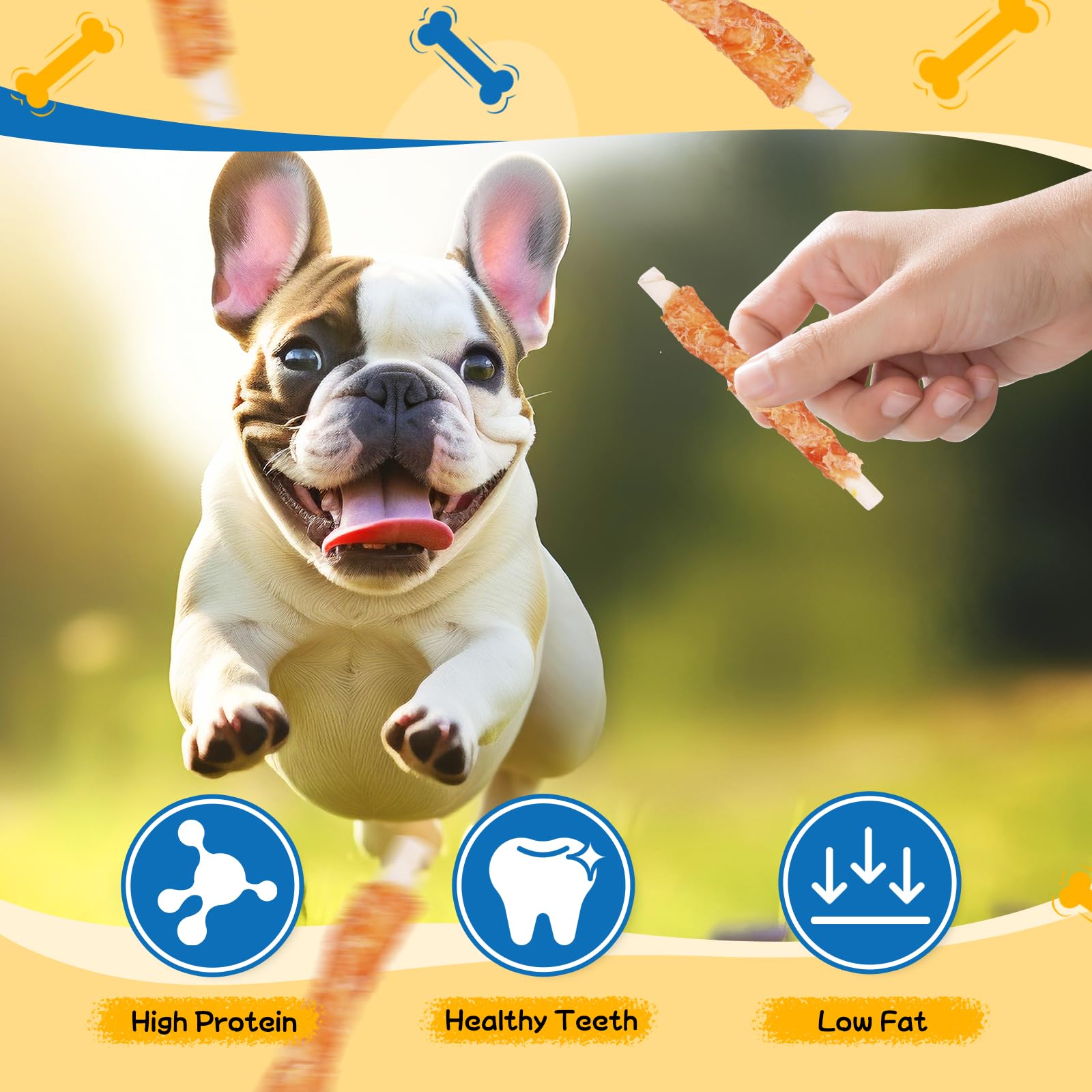 Gazeupon teeth-cleaning-dog-chews supports oral hygiene during fetch or chew time