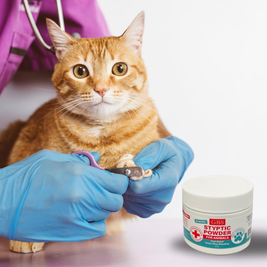 G.B.S styptic powder 5 oz value size for multiple pets.