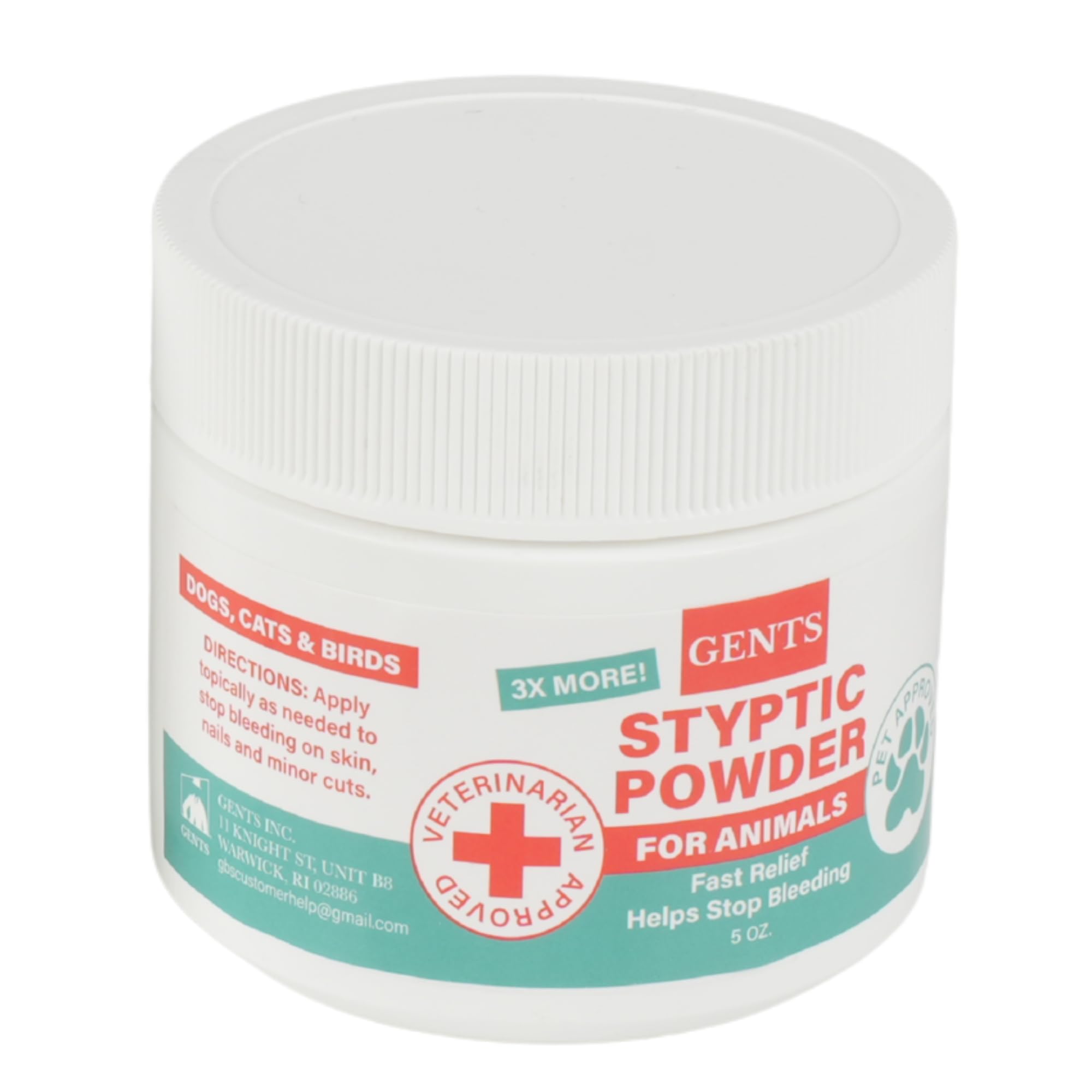 G.B.S styptic powder scoop included for precise application.