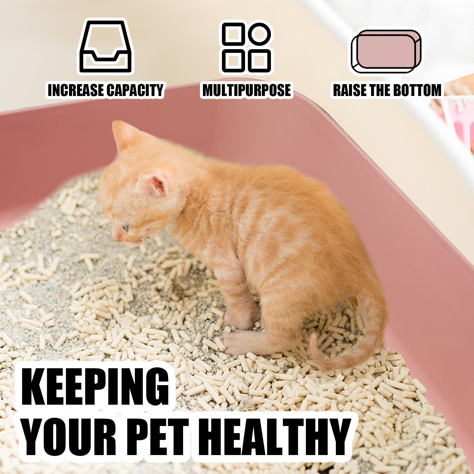GCVOPTON indoor-outdoor litter box that stacks for space savings.