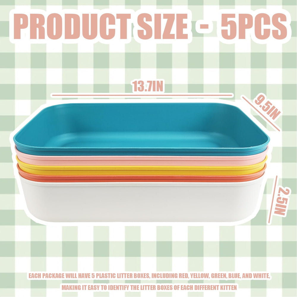 GCVOPTON kitten litter box measures 13.9 by 9.8 by 3 inches, compact.