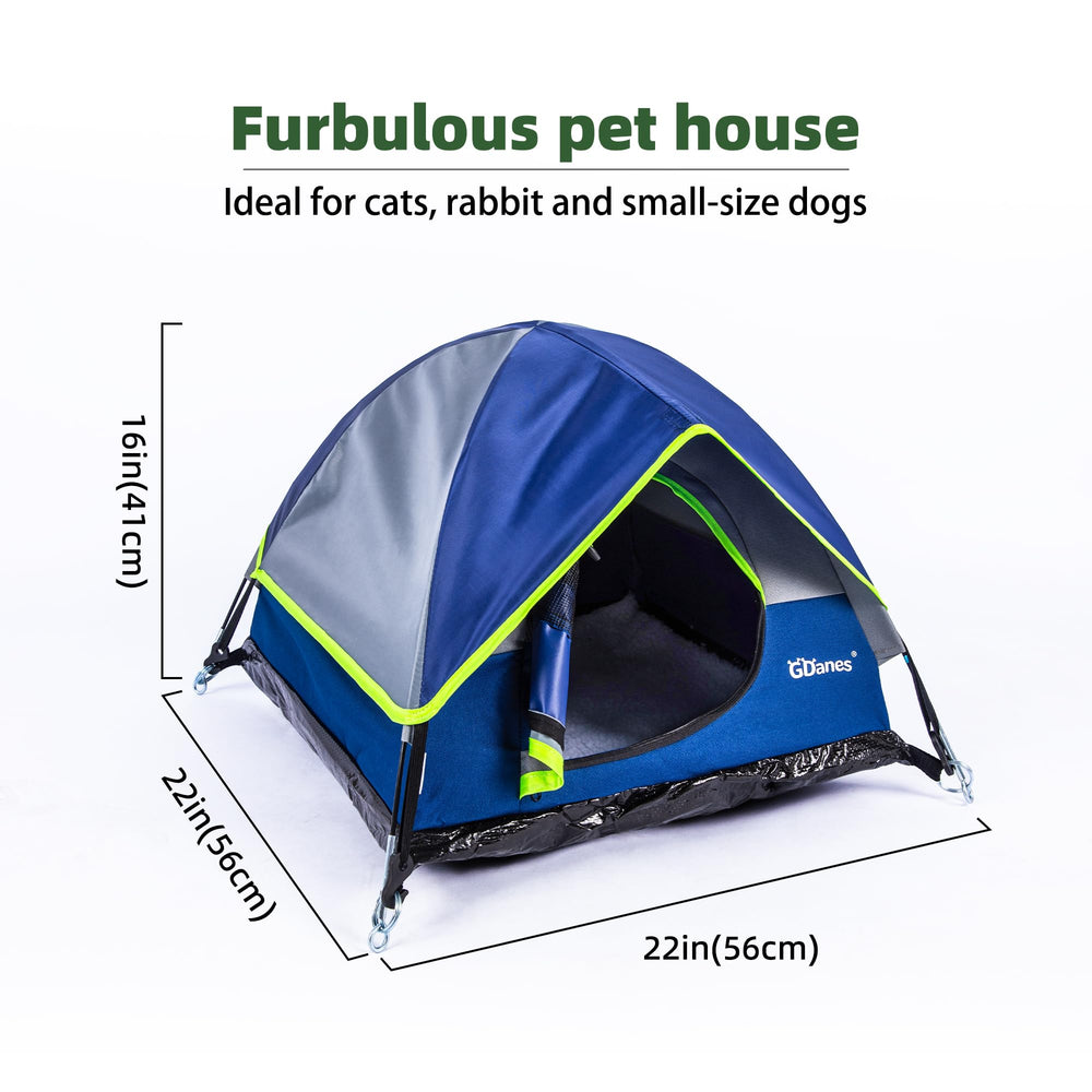 GDanes Blue Cat Tent zipper door for easy access