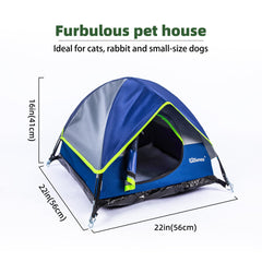 GDanes Blue Cat Tent zipper door for easy access