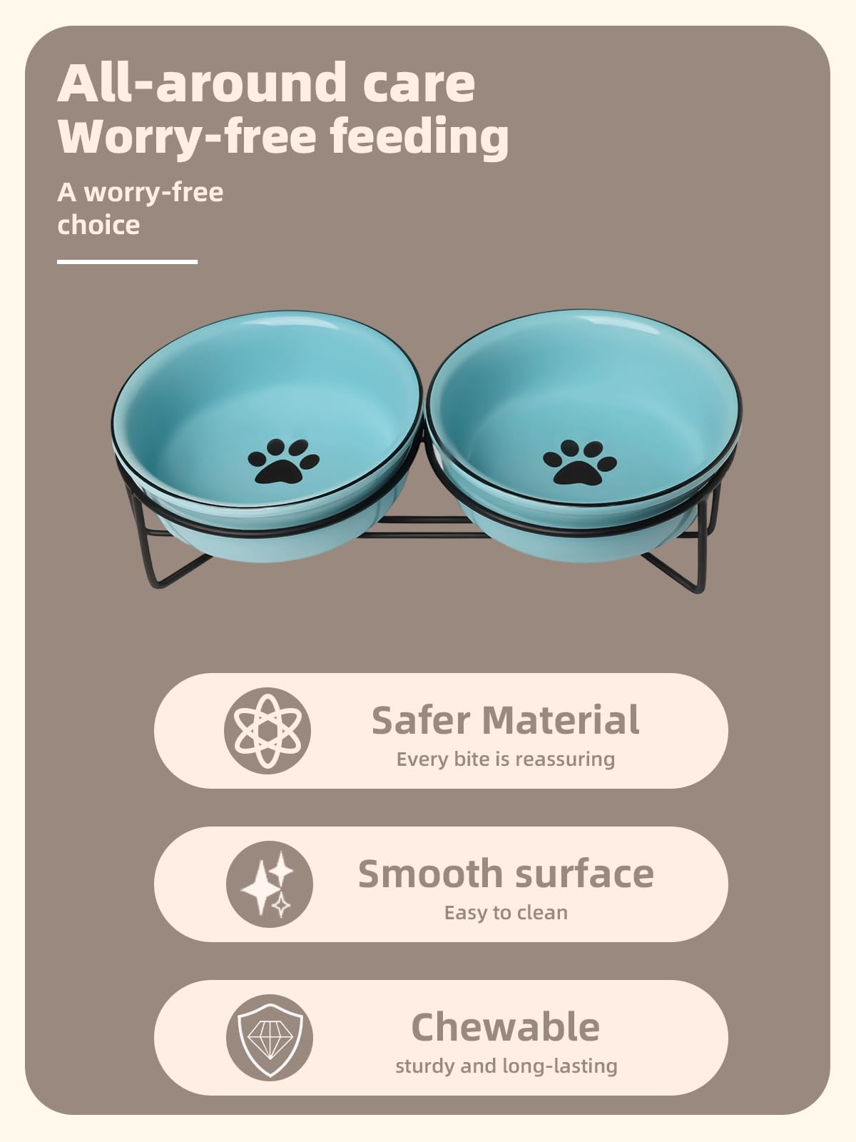 GDCZ raised stand helps pets eat with a more comfortable posture.