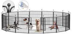 GDKASRNY dog playpen with 32-inch height for quick indoor outdoor setup.