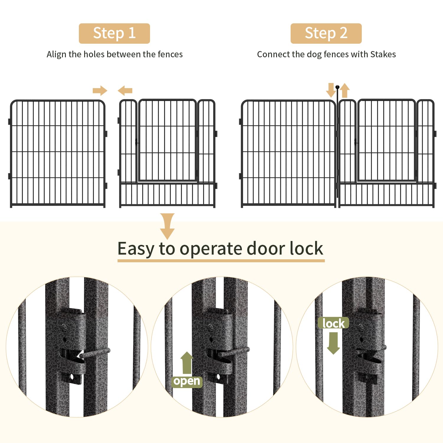 GDKASRNY heavy-duty enclosure supports active dogs and safe containment.
