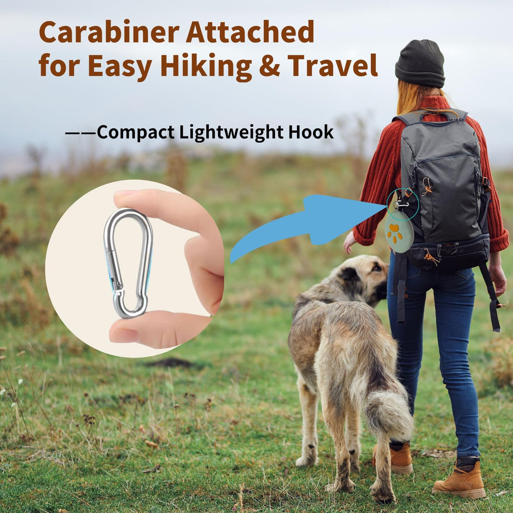 Gdsun carabiner clip attachment, attach to backpack or leash for convenience.