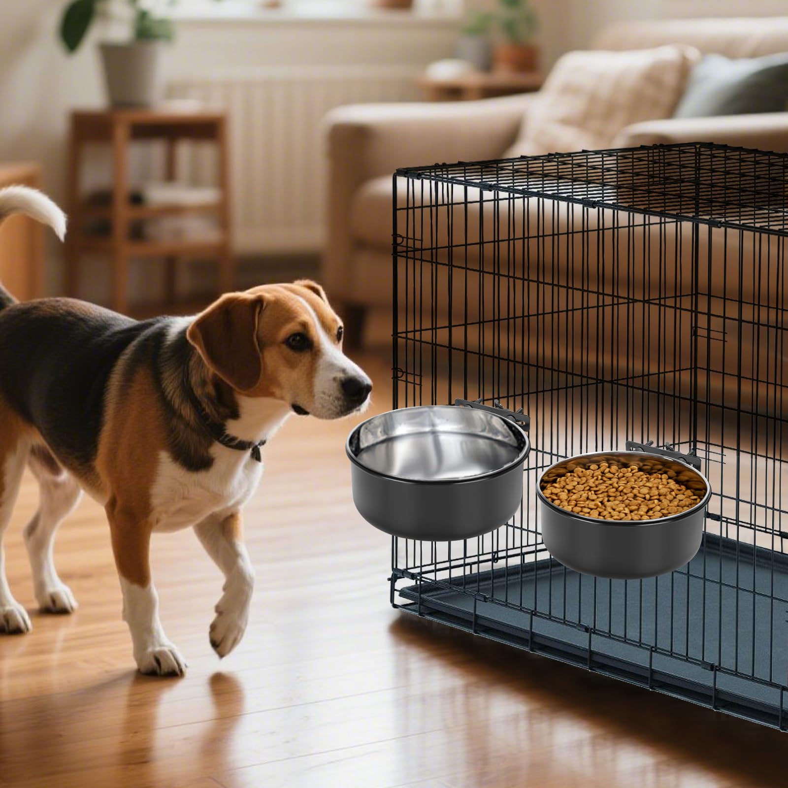 GearRoot crate bowls in use, ideal for medium to large pets.
