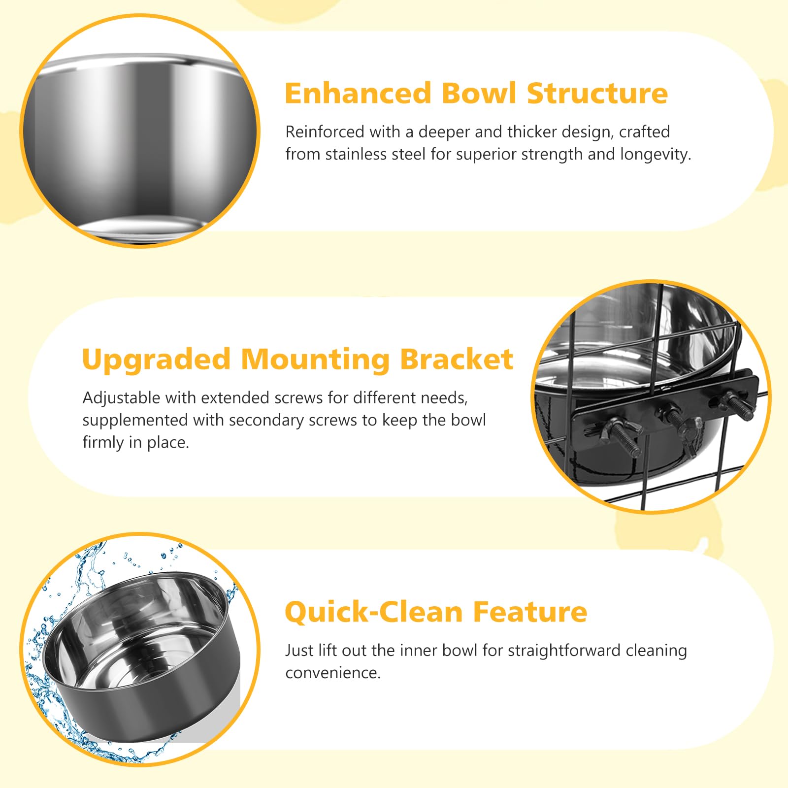 GearRoot removable, dishwasher-safe crate bowls for easy cleaning.