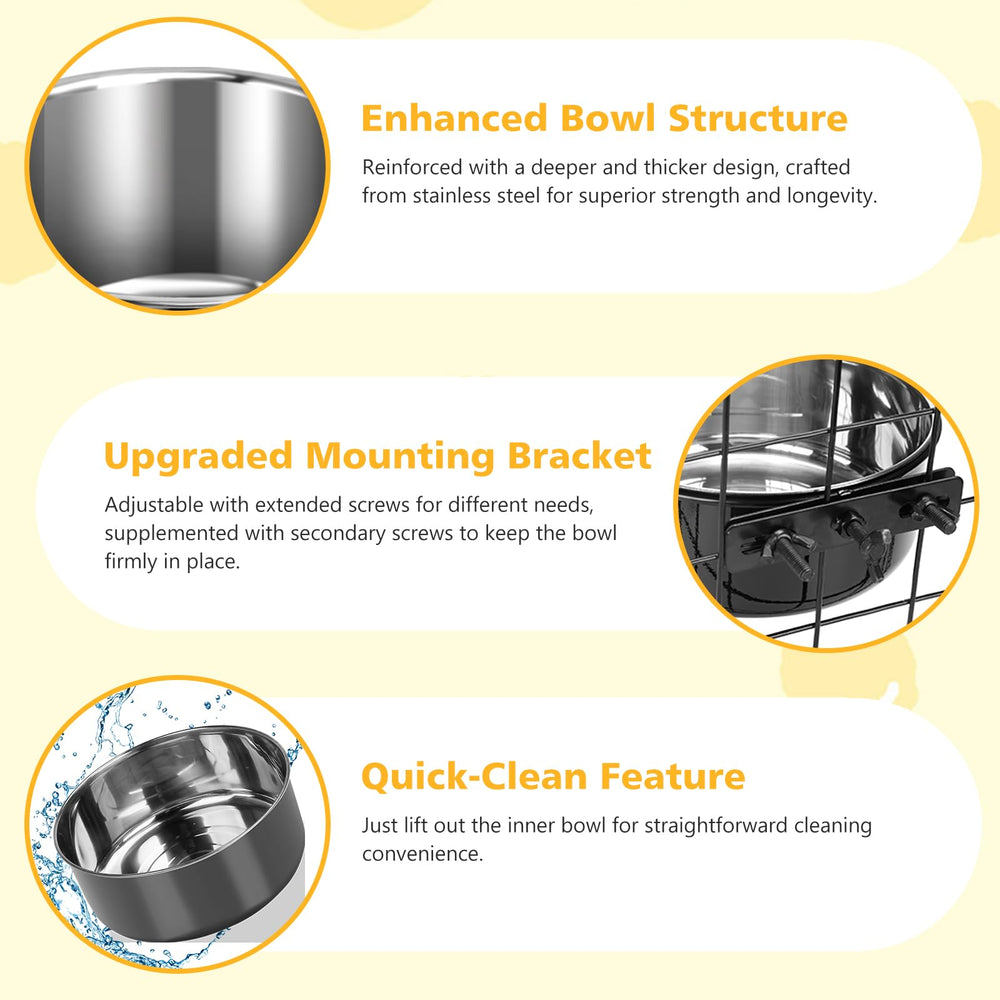 GearRoot removable, dishwasher-safe crate bowls for easy cleaning.
