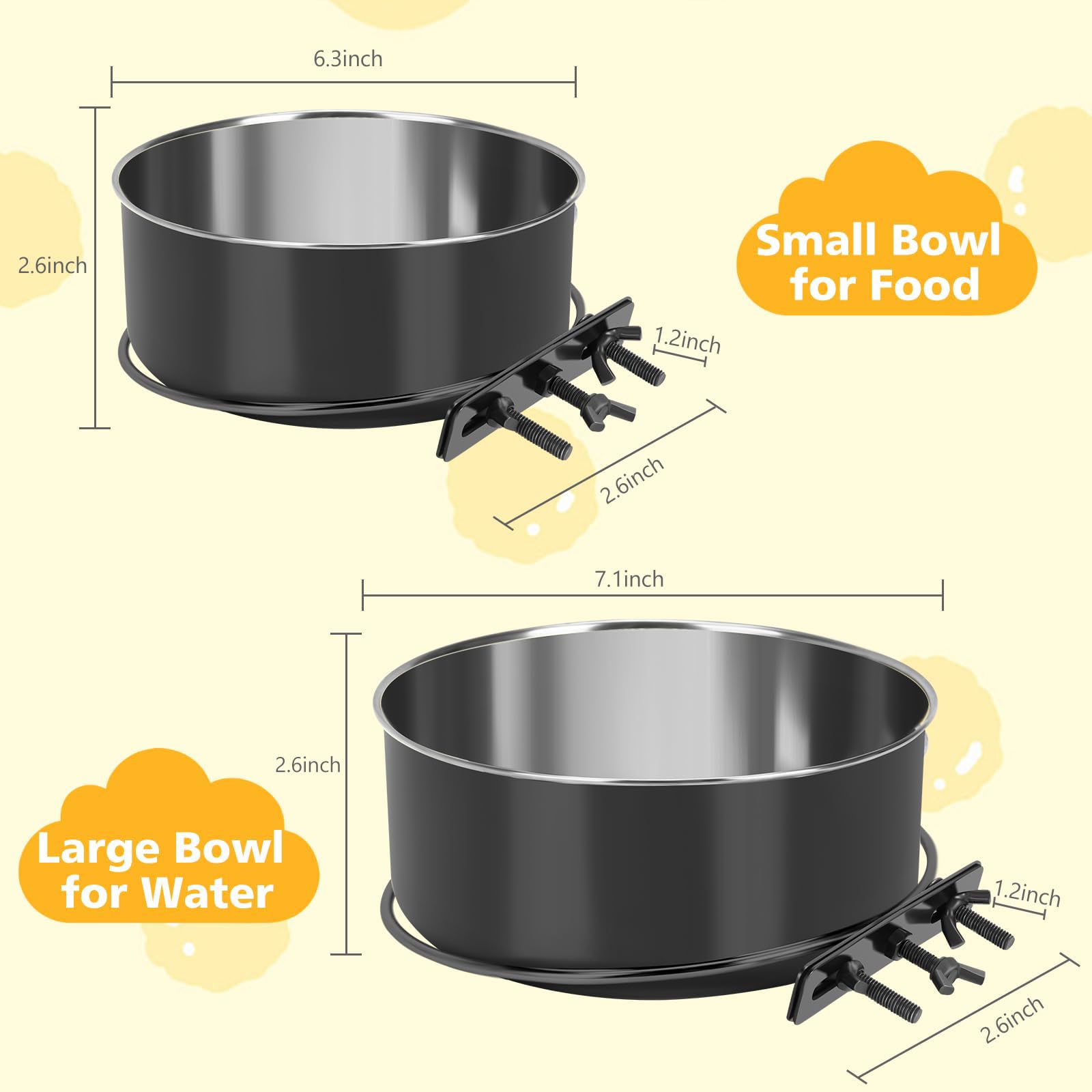 GearRoot rust-resistant stainless steel bowls built for long-lasting crate use.