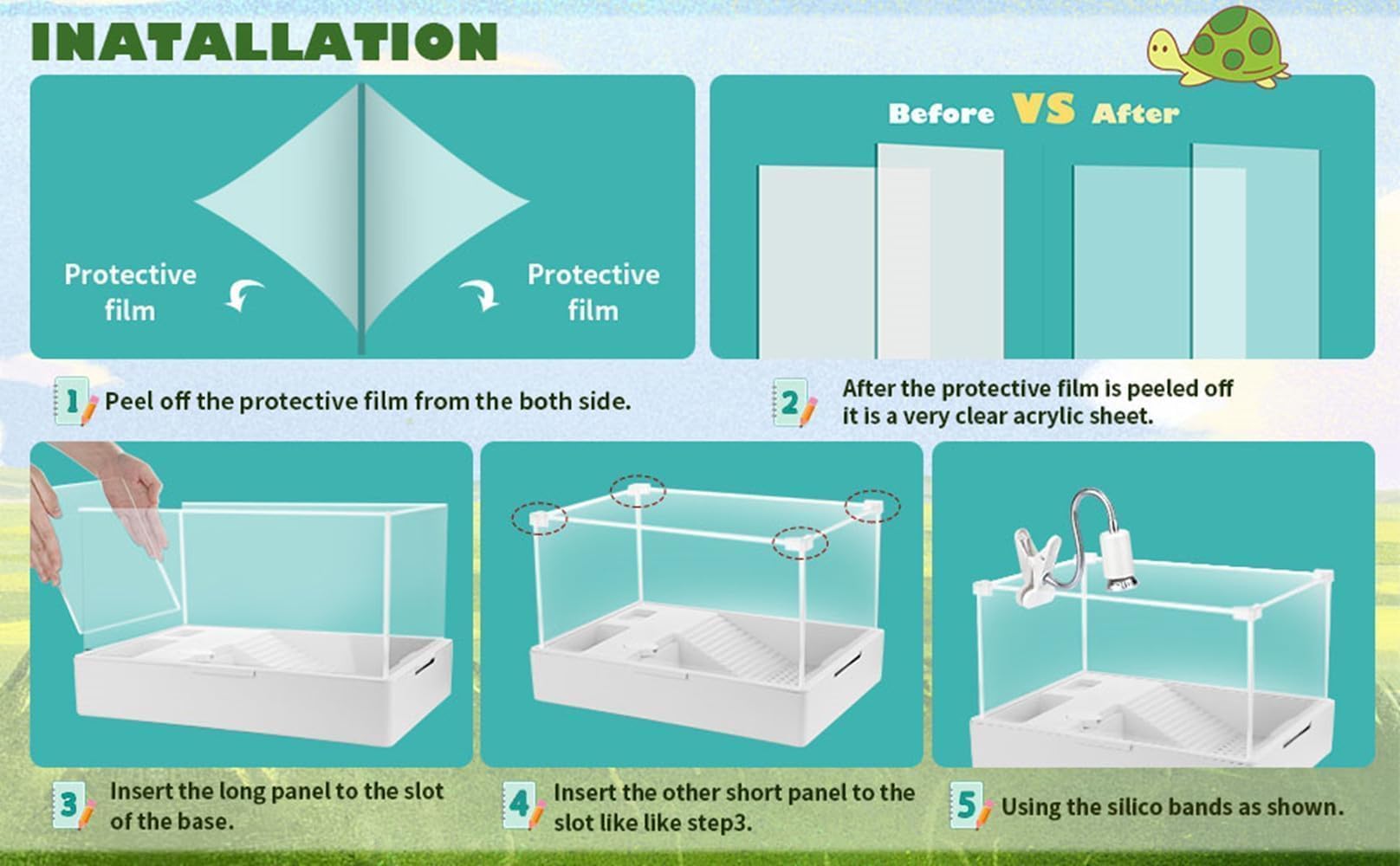 Geegoods escape-proof fence keeps reptiles secure while observing behavior.