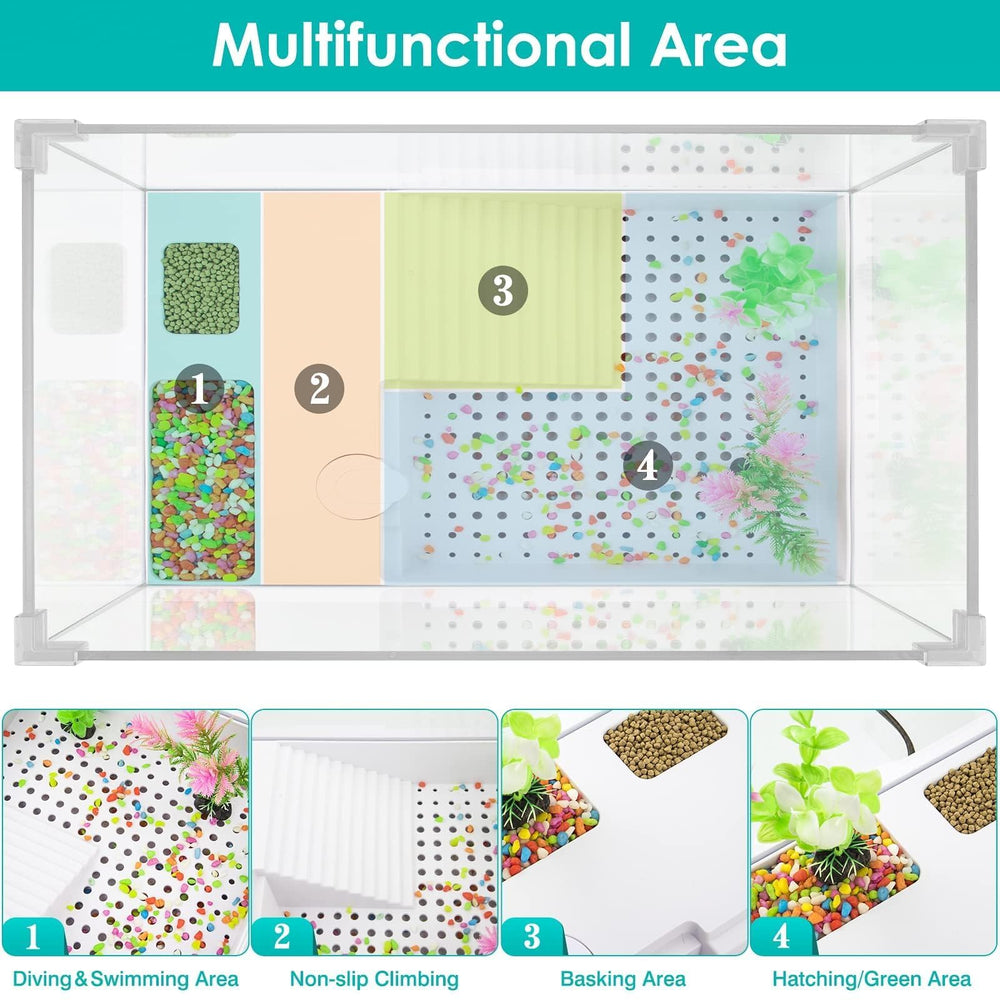 Geegoods turtle tank includes essentials for a ready habitat.
