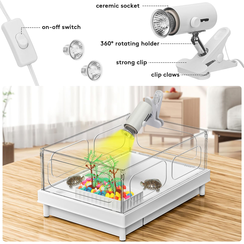 Geegoods Turtle Tank Kit filter running quietly to promote steady water circulation