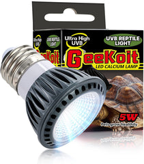 GeeKoit premium UVB desert light 5W – front view, supports basking and calcium metabolism.
