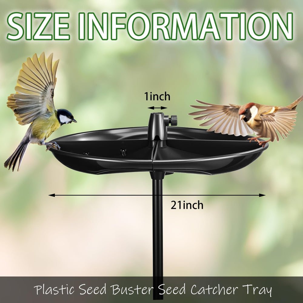 Geelin bird feeder tray removable design for easy cleaning and storage.