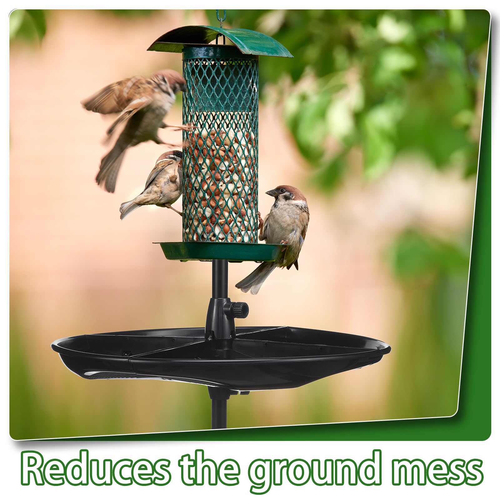 Geelin easy-clean plastic tray resists weather and supports long-term use.