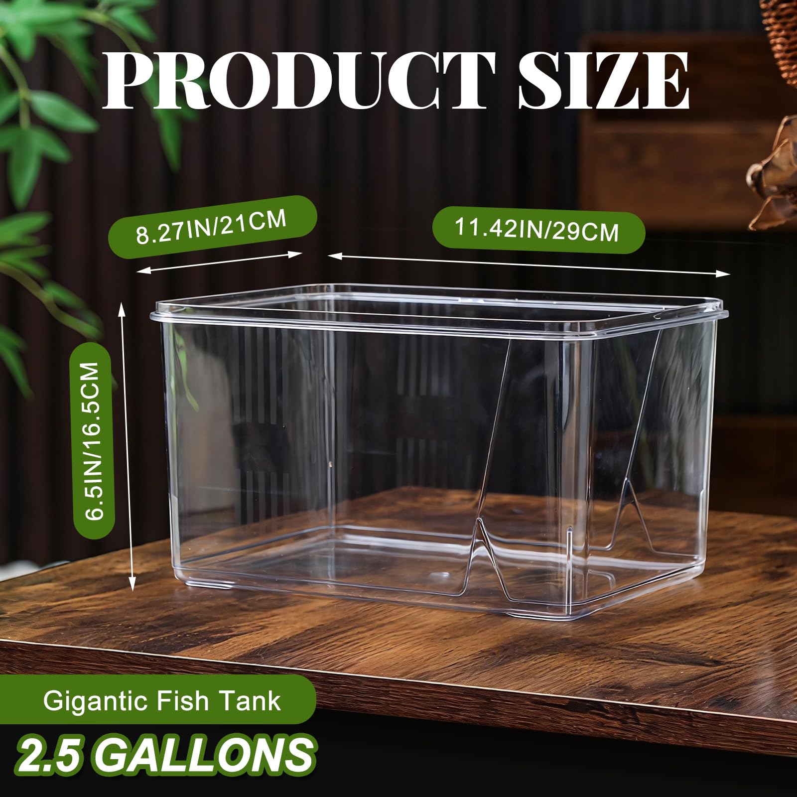 Geelin square fish tank demonstrates shatterproof construction and durability