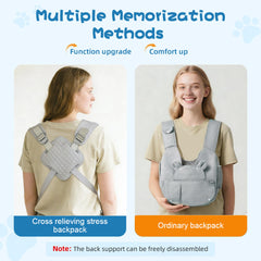 Geelraqaly front carry pet backpack shows large capacity for small pets.