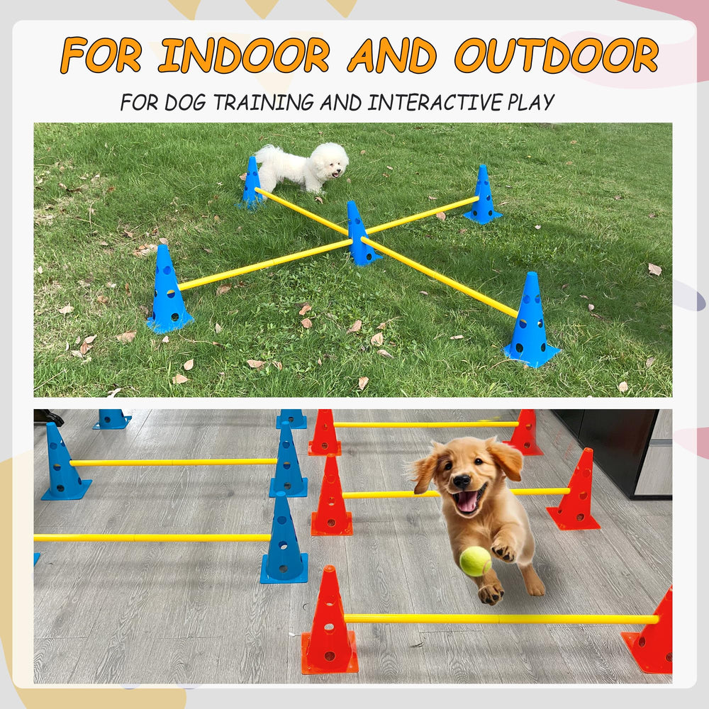GeerDuo color-contrast cones boost visibility during dog training.