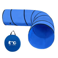 GeerDuo dog agility tunnel 10ft blue for versatile indoor and outdoor training.