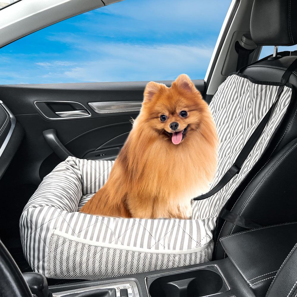 GeerDuo dog car seat stripes fits most cars for versatile travel