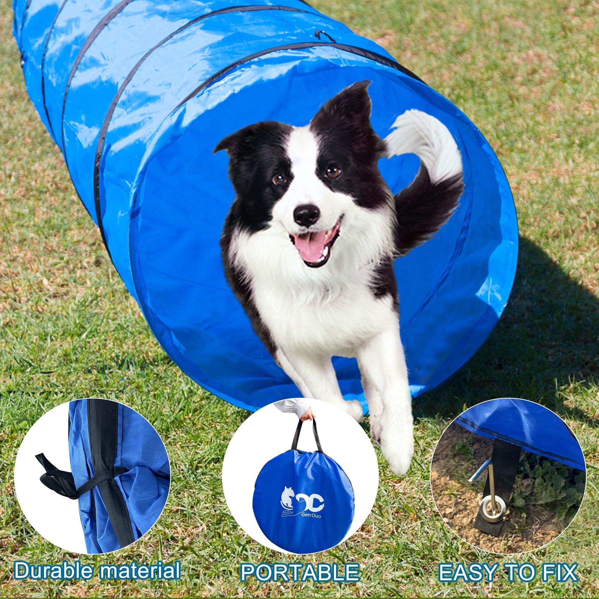 GeerDuo dog agility tunnel carry bag for easy transport.