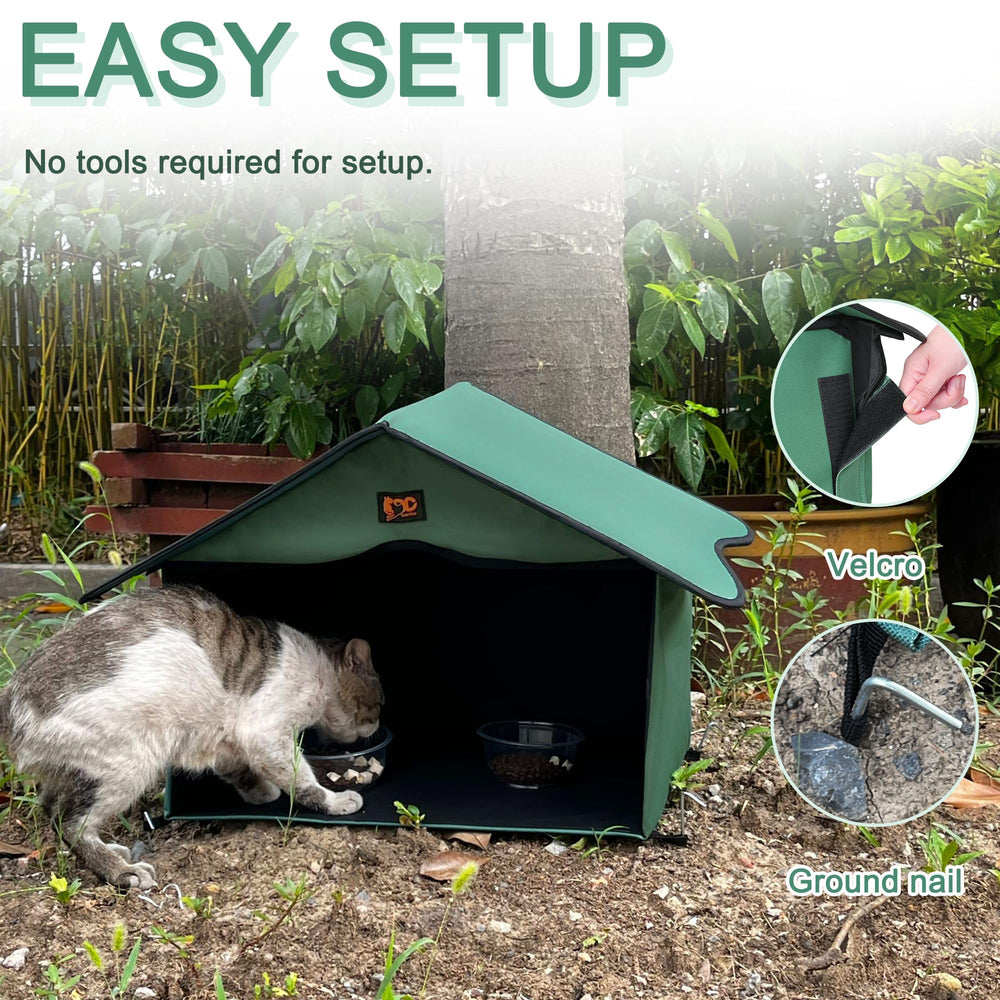 GeerDuo ground spikes stabilize the shelter against wind and movement.
