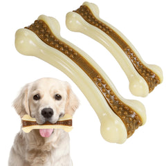 Geeyteek nylon dog bones in a multi-size pack for teething and exercise