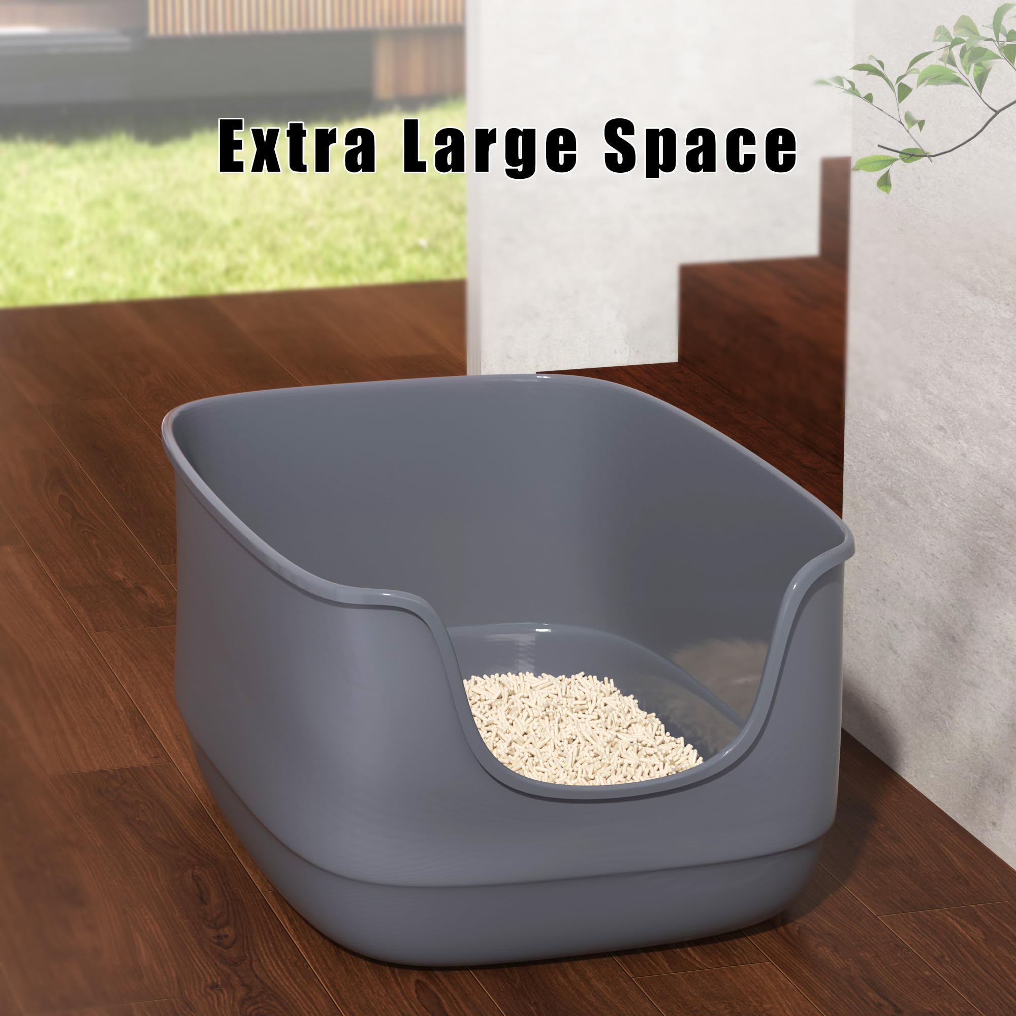 Gefryco anti-splash litter box helping keep rooms tidy.