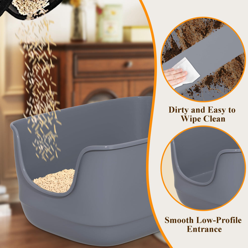 Gefryco durable PP resin litter box that resists odor and wear.