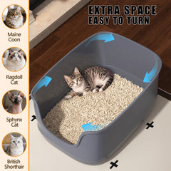 Gefryco extra-large cat litter box providing space for multiple cats.