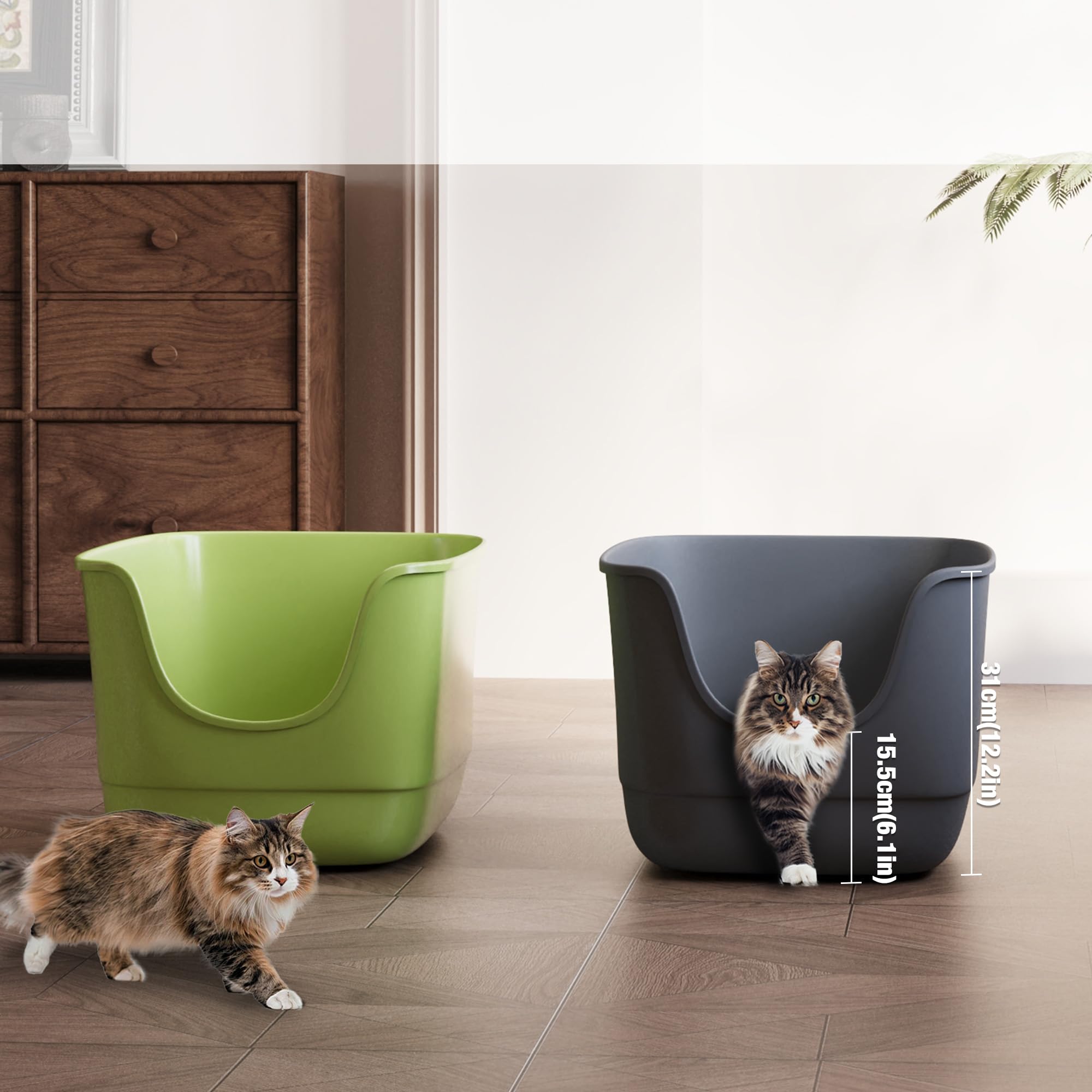Gefryco Jumbo Cat Litter Box featuring one-piece construction with no gaps.