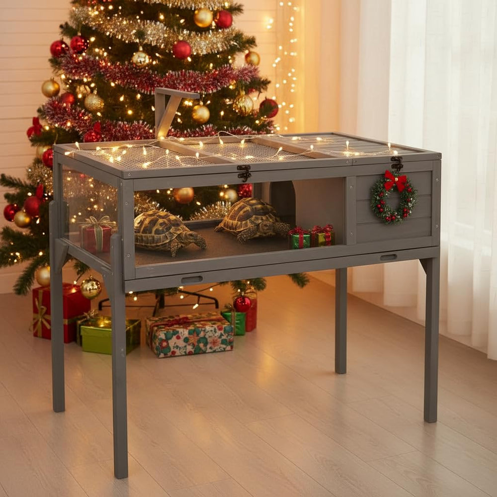 GEGURI tortoise habitat detachable legs allow table or ground placement