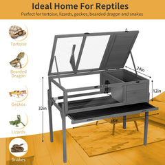 GEGURI tortoise habitat pull out tray for quick cleaning